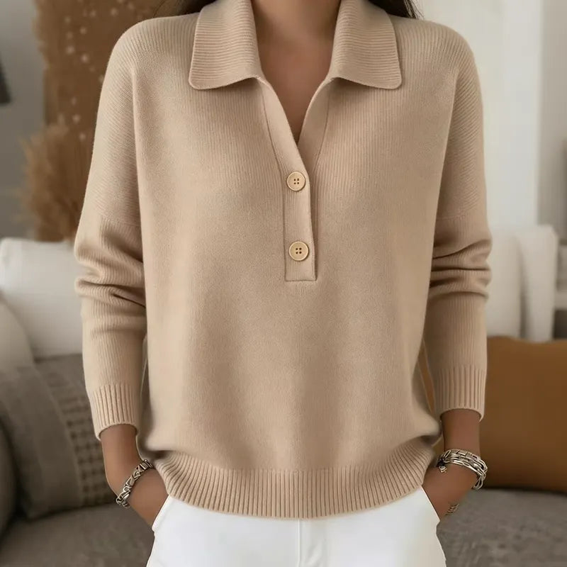 Marcellisse - Soft-Touch V-Neck Sweater
