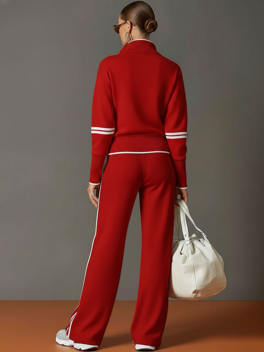 Ovia - Soft-Touch Wide-Leg Two-Piece Set