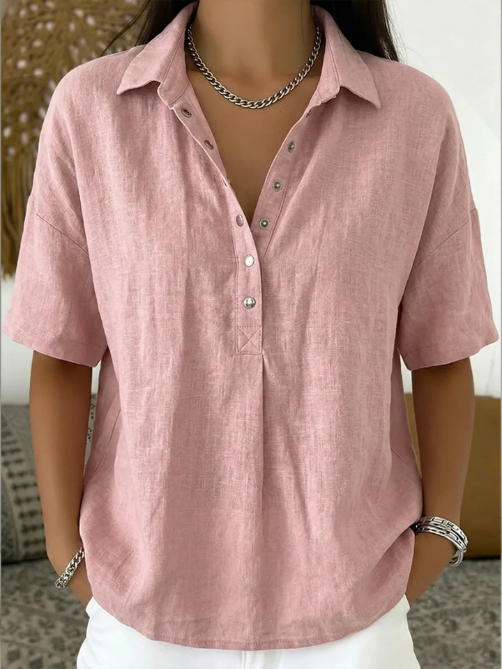 Eulalia - Soft-Touch Collared Blouse