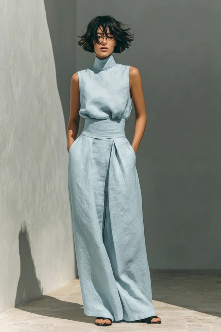 Nerina- Sleeveless Wide-Leg Jumpsuit