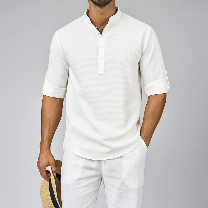 Isandro - Textured Button-Up Shirt
