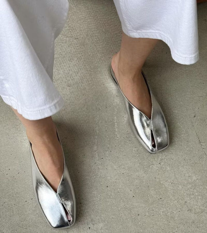Camellia - Premium Square-Toe Mule