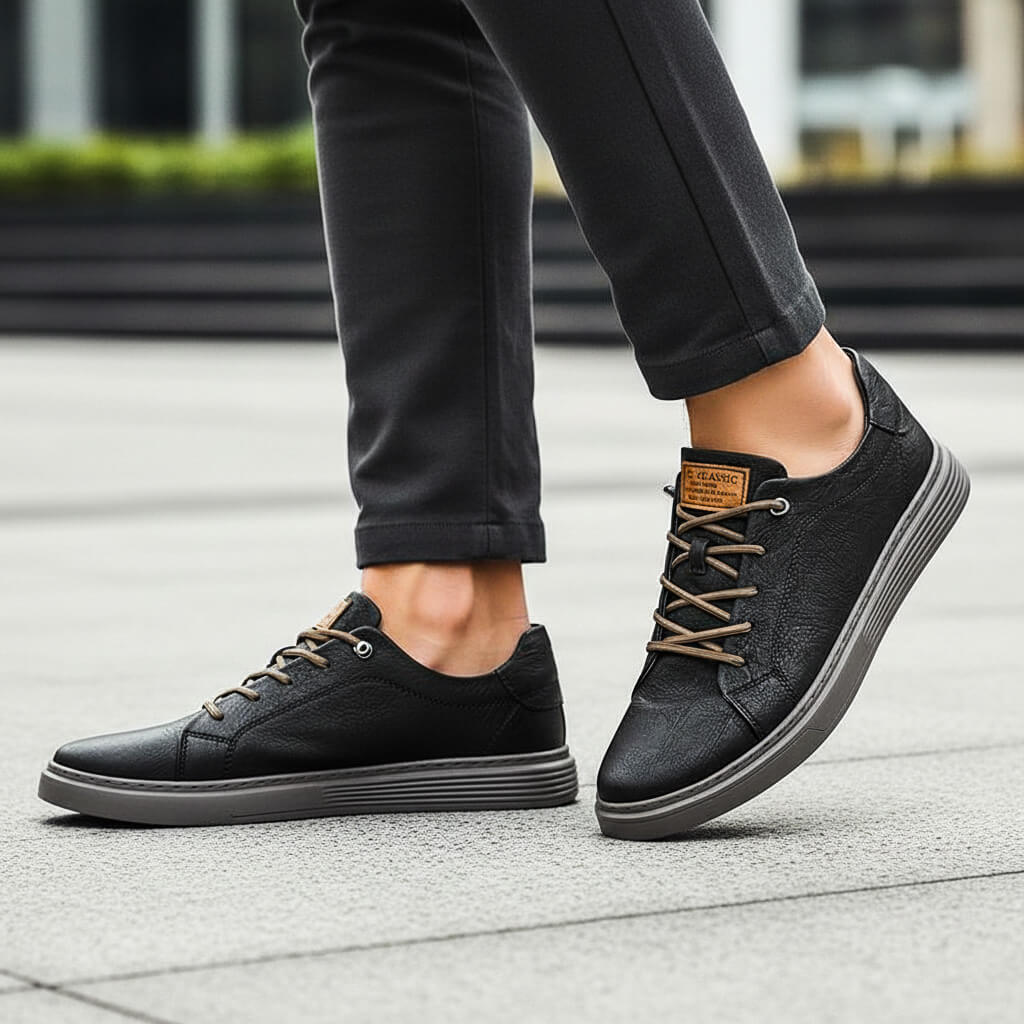Braelon - Textured Low-Top Sneakers