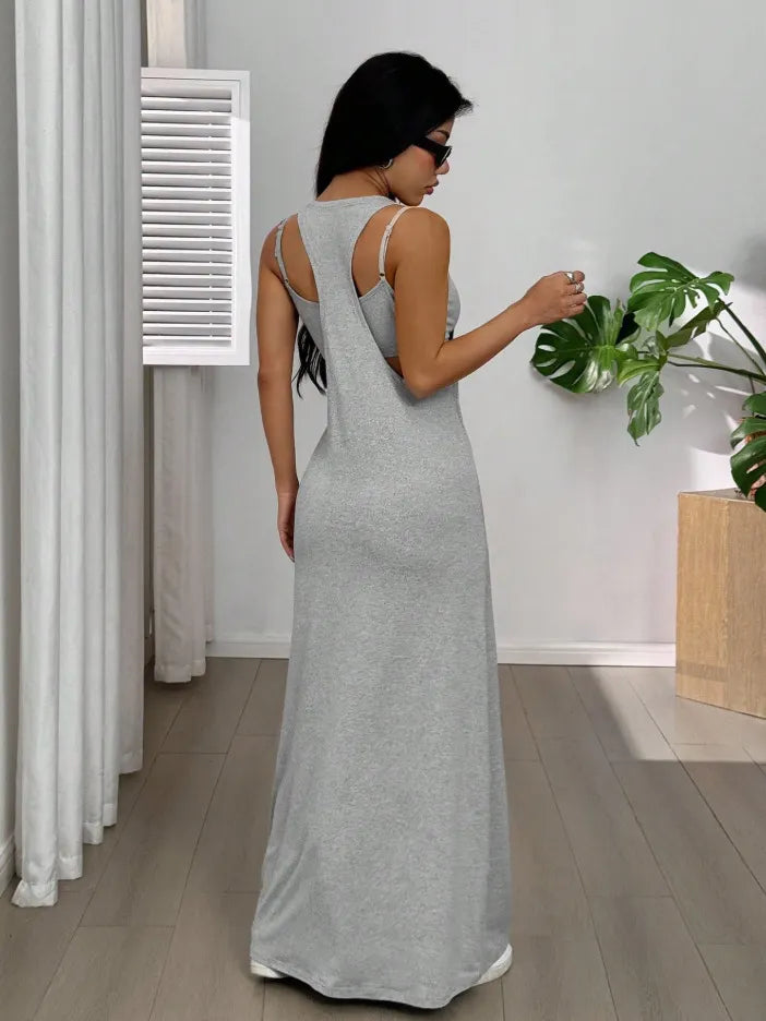 Evania - Layered Two Piece Maxi Dress Set