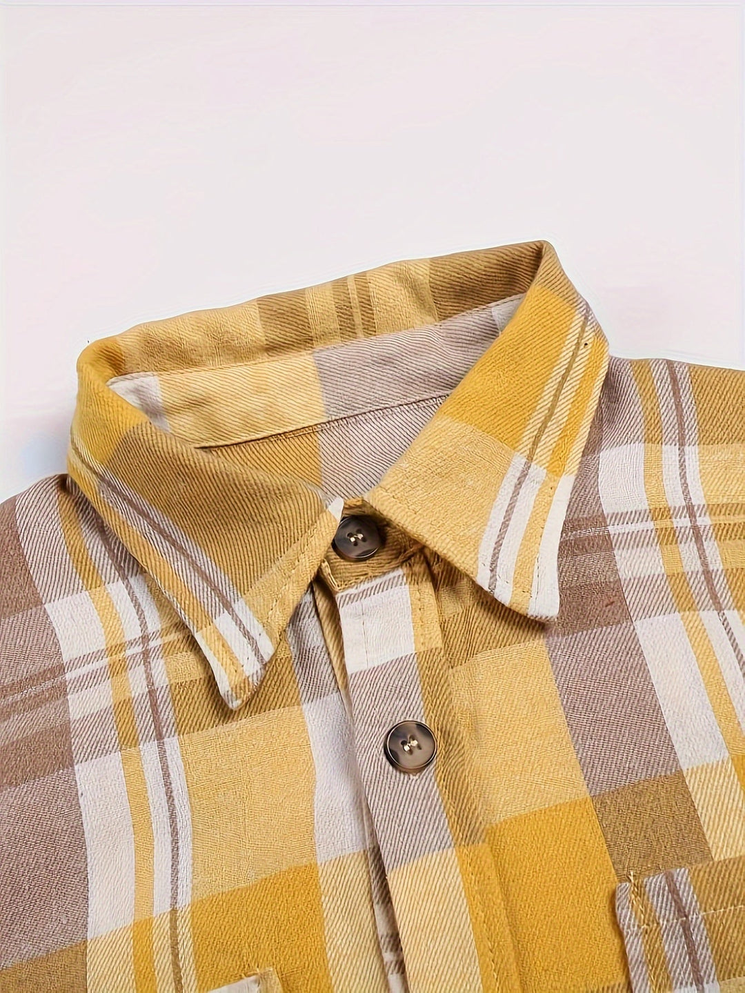Annora - Casual Brushed Plaid Shirt Jacket