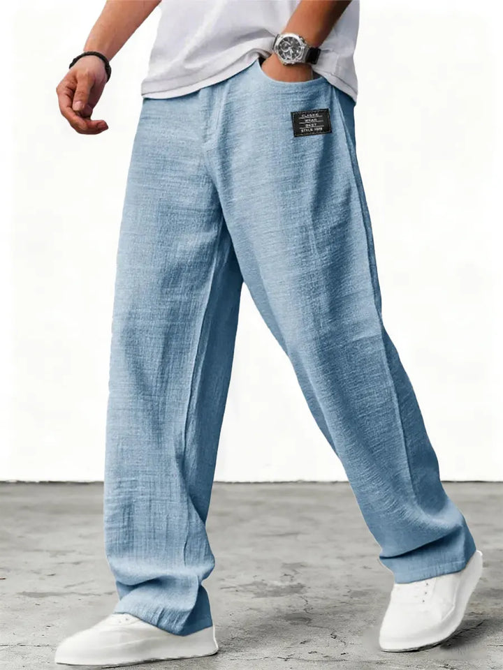 Aron - Lightweight Textured Trousers