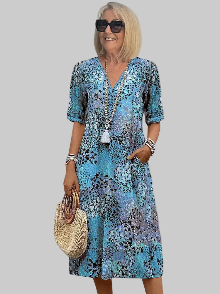 Marisse - Soft-Touch Floral Midi Dress