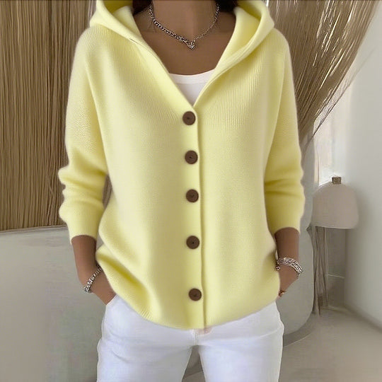 Carlotte - Cozy Hooded Knit Cardigan