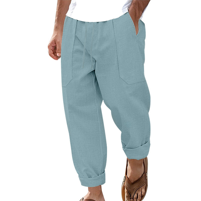 Halston - Relaxed Linen Blend Trousers