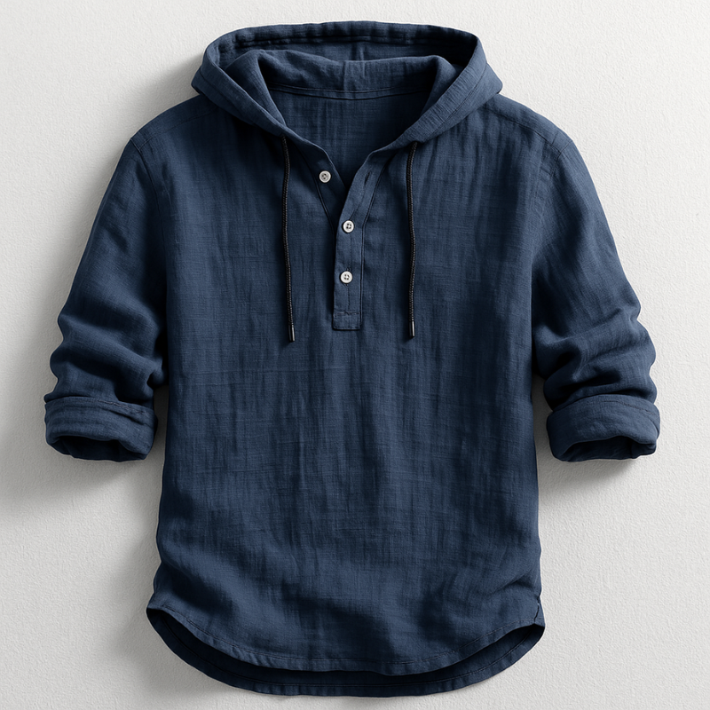 Tavrell - Refined Linen Hooded Shirt