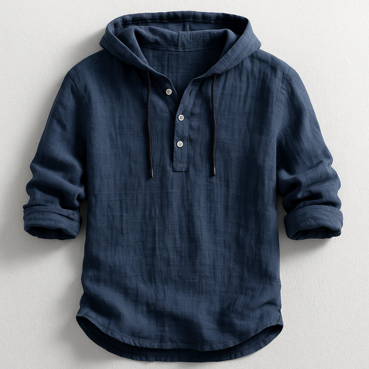 Tavrell - Refined Linen Hooded Shirt