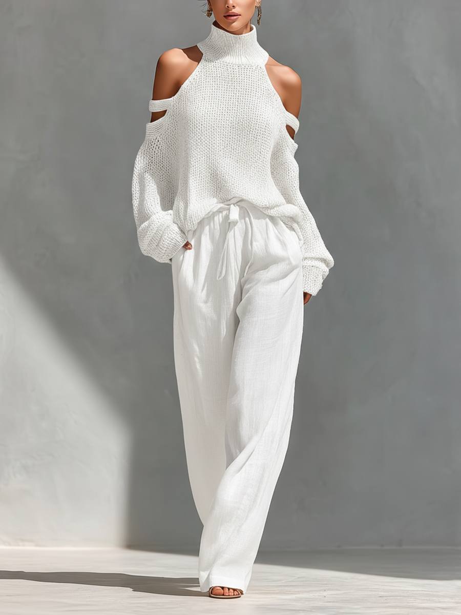 Diorelle - Knit Top and Wide Leg Set