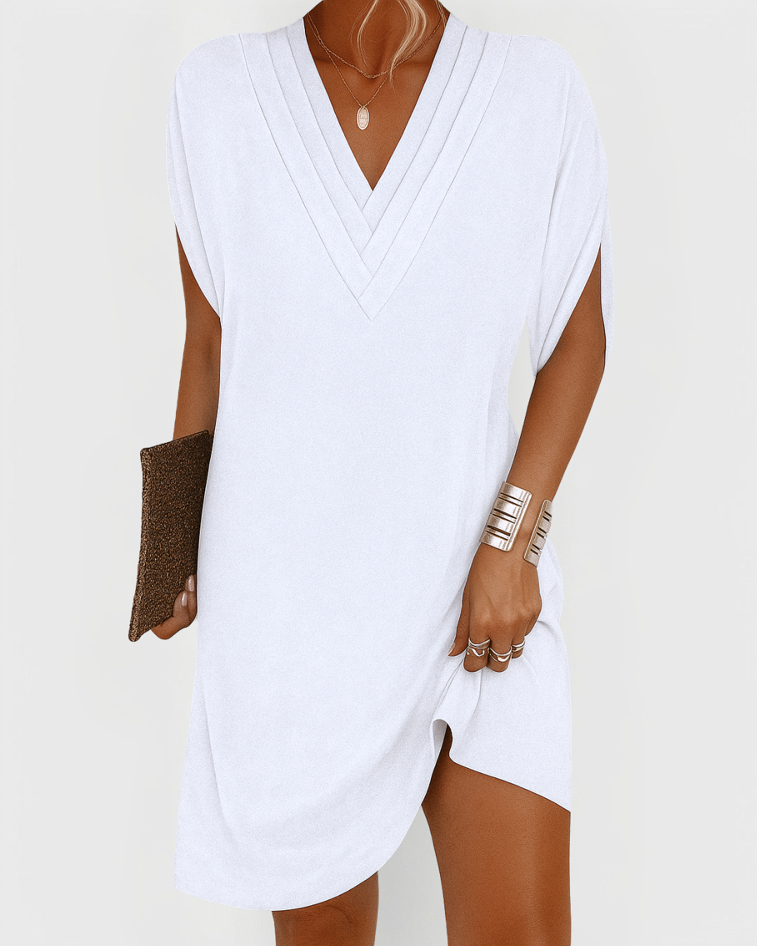 Sierra - Soft-Touch V-Neck Dress