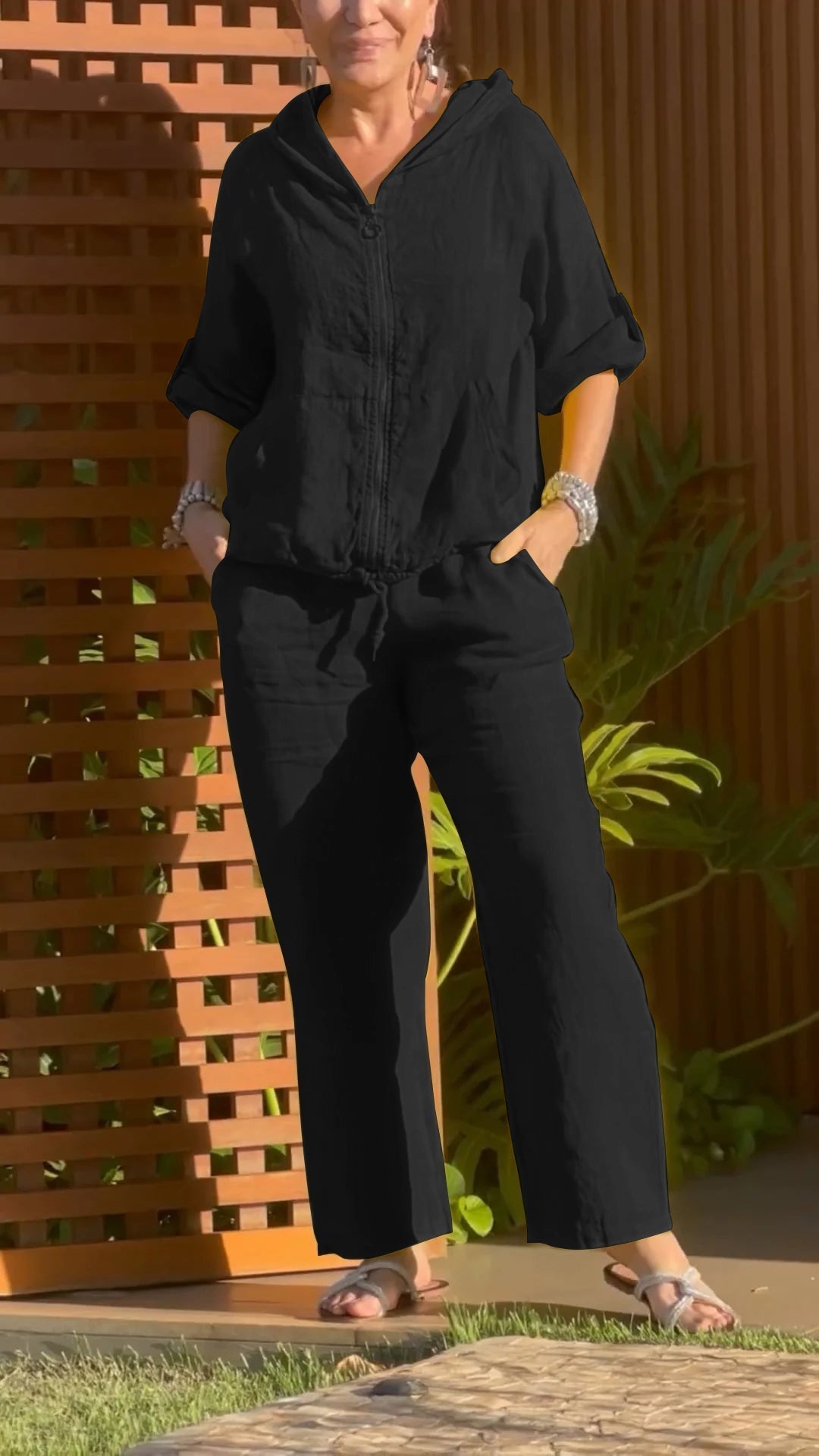 Florina - Zip Hoodie & Trousers Set