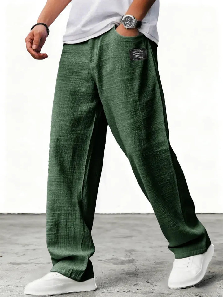 Aron - Lightweight Textured Trousers