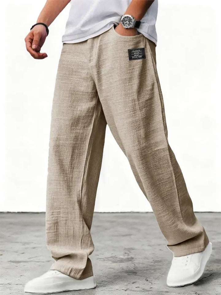 Aron - Lightweight Textured Trousers