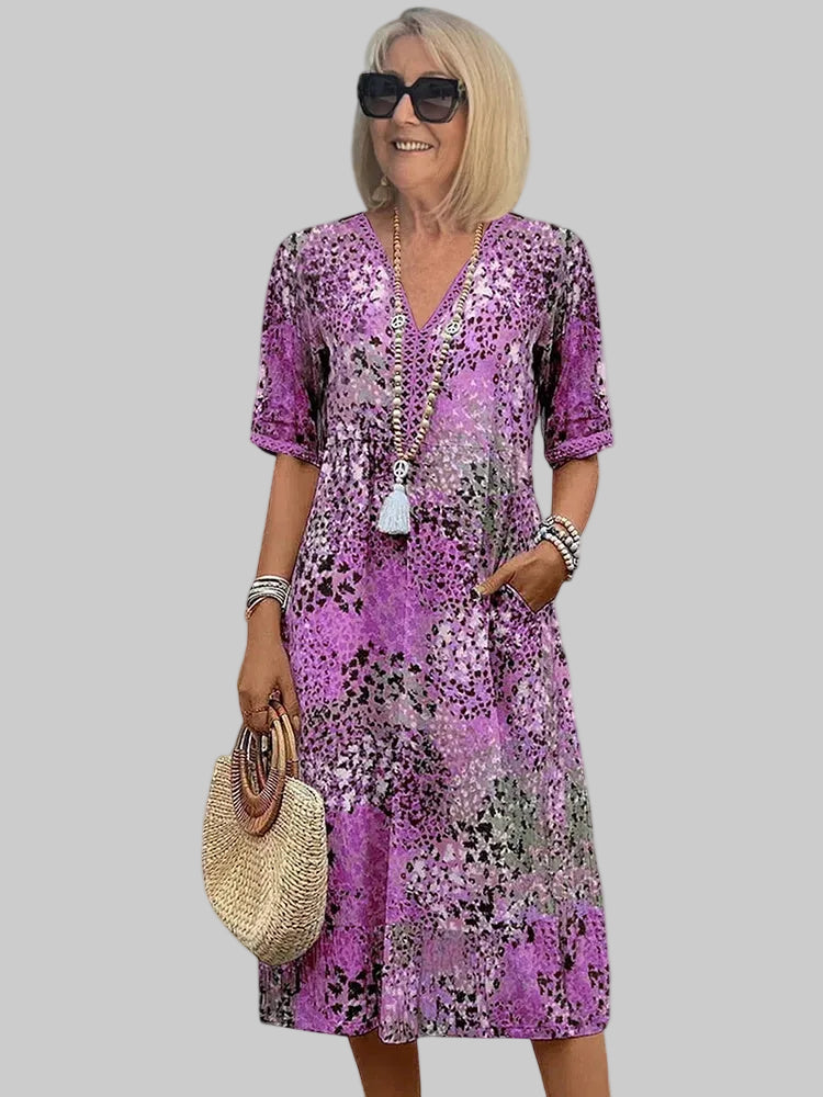 Marisse - Soft-Touch Floral Midi Dress
