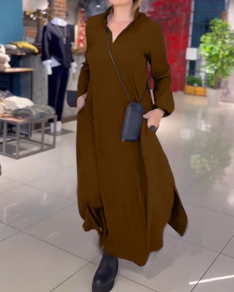 Kesslyn - Soft-Touch Maxi Shift Dress