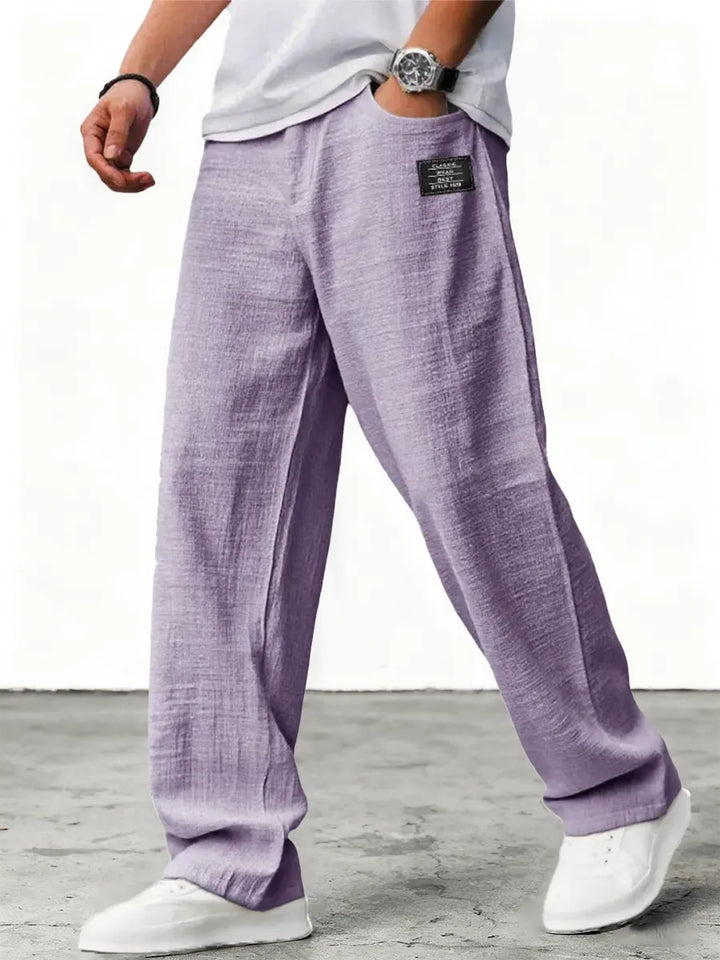 Aron - Lightweight Textured Trousers