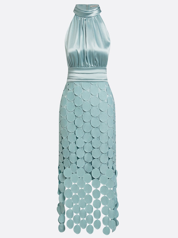 Amabel - Luxe Halter Midi Dress