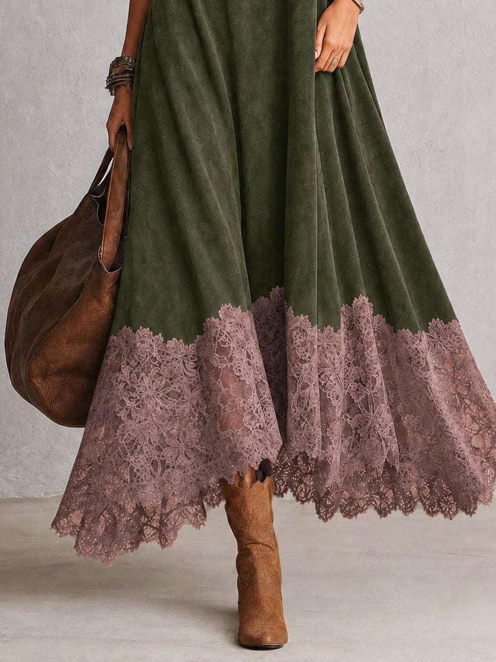 Pamina - Lace-Panel A-Line Dress