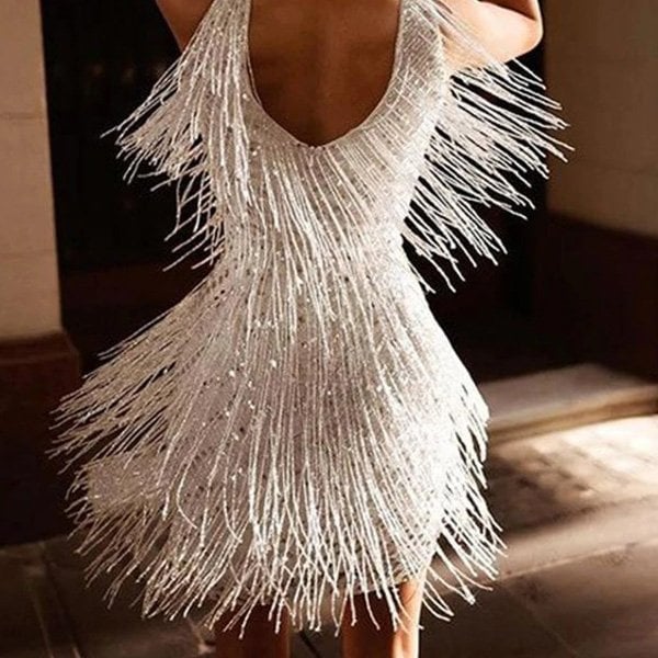 Wina - Luxe Fringed Cocktail Dress