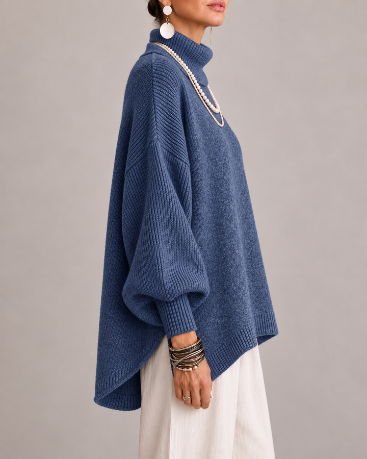 Sorcha - Relaxed Draped Turtleneck Sweater