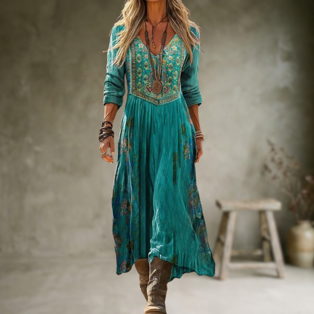 Lymira - Soft-Touch Floral Midi Dress