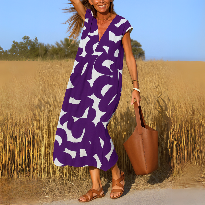 Tallisia - Soft-Touch V-Neck Midi Dress