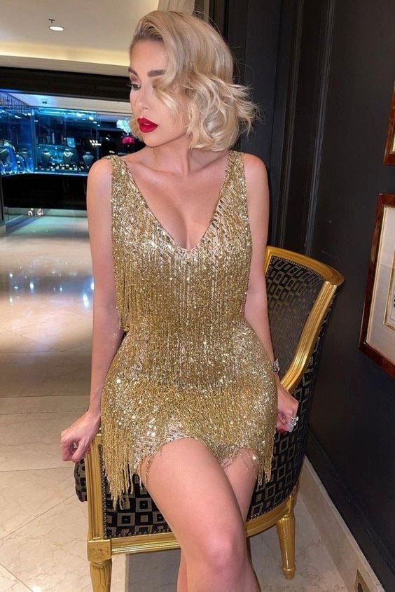 Wina - Luxe Fringed Cocktail Dress