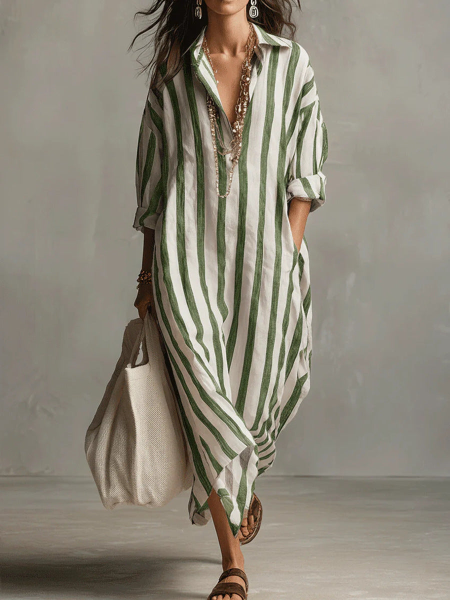 Velinna - Breezy Linen Maxi Dress