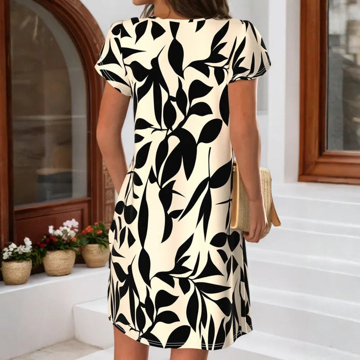 Sapphira - Botanical Print Shift Dress