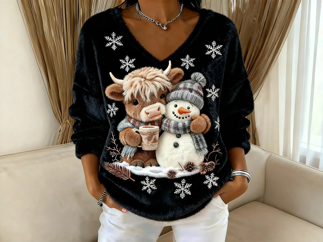 Zarielle - Soft-Touch V-Neck Sweater