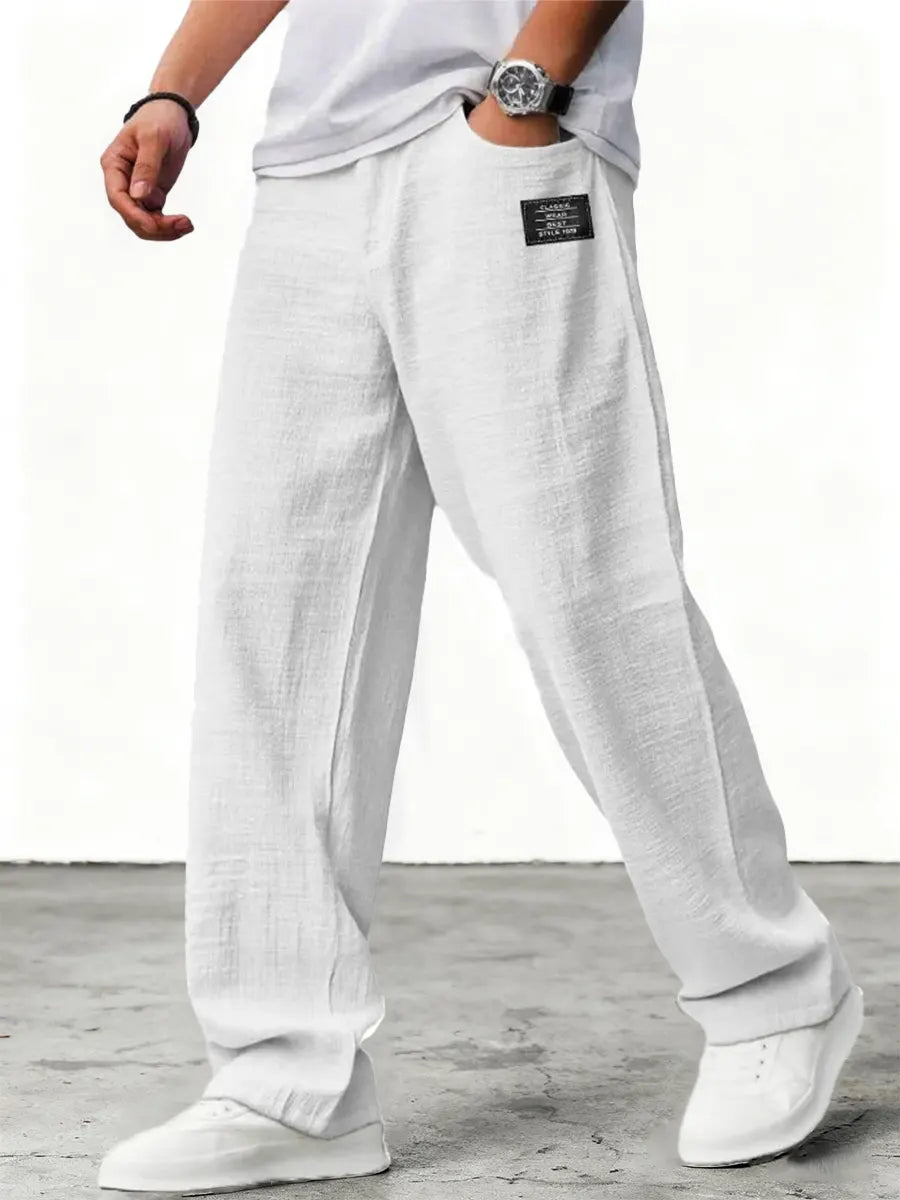 Aron - Lightweight Textured Trousers