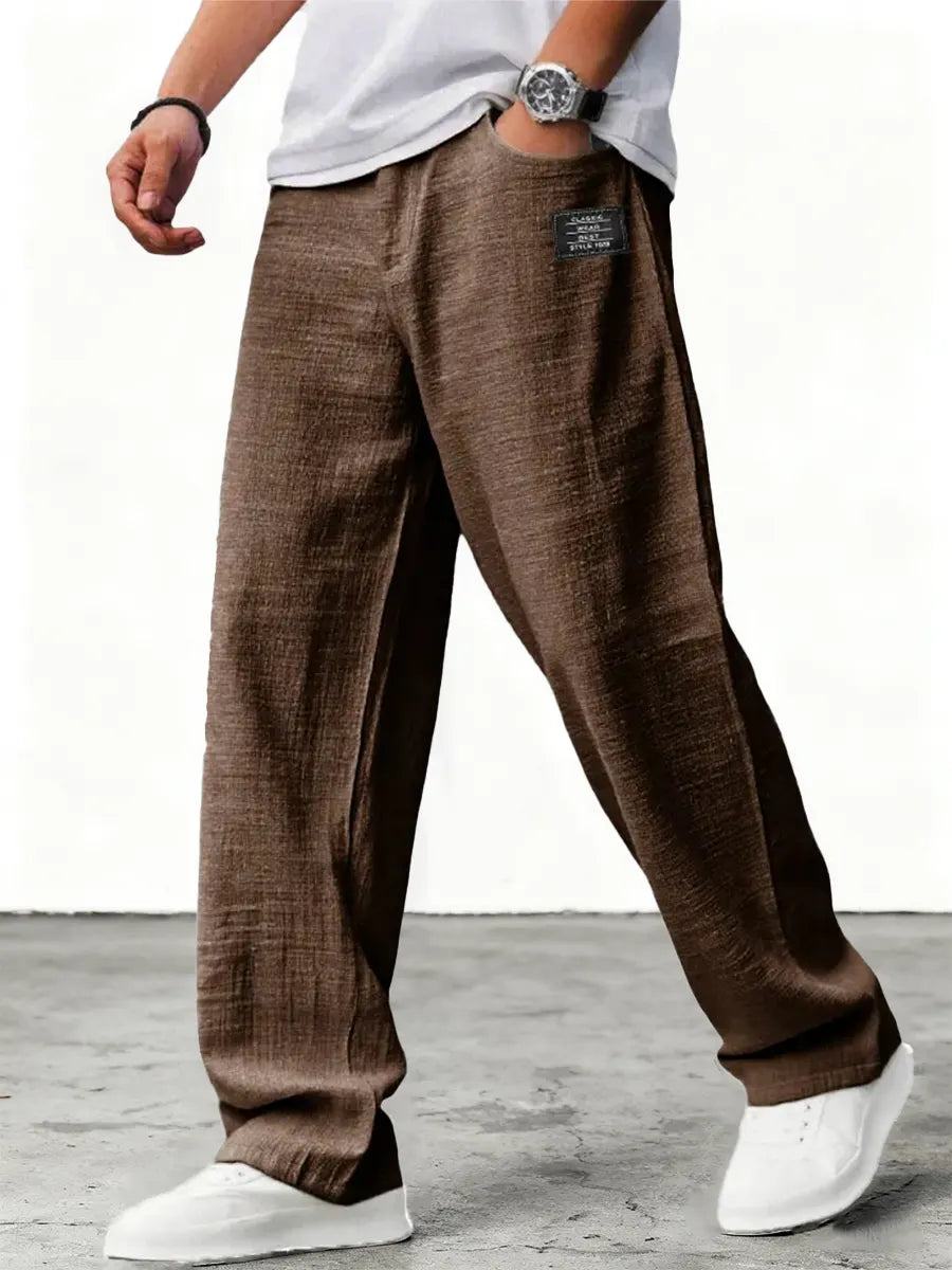 Aron - Lightweight Textured Trousers