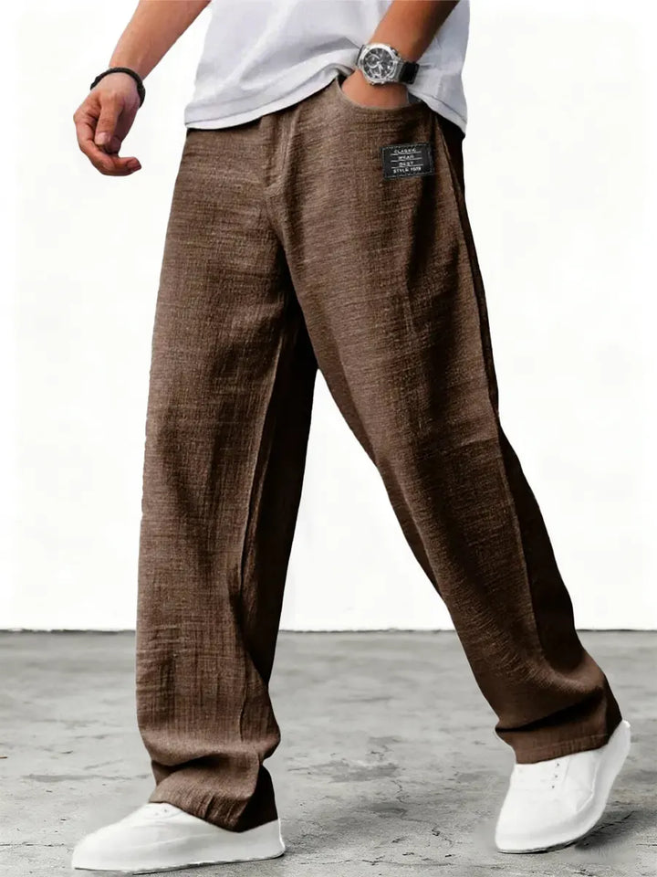 Aron - Lightweight Textured Trousers