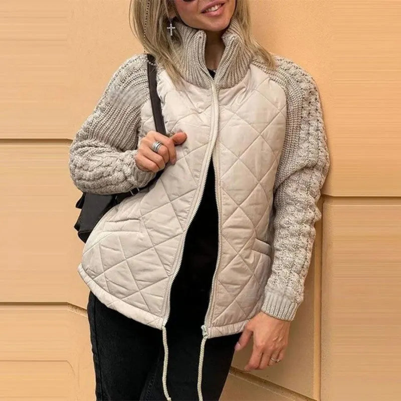 Corisanna - Warm Zip Front Knit Jacket