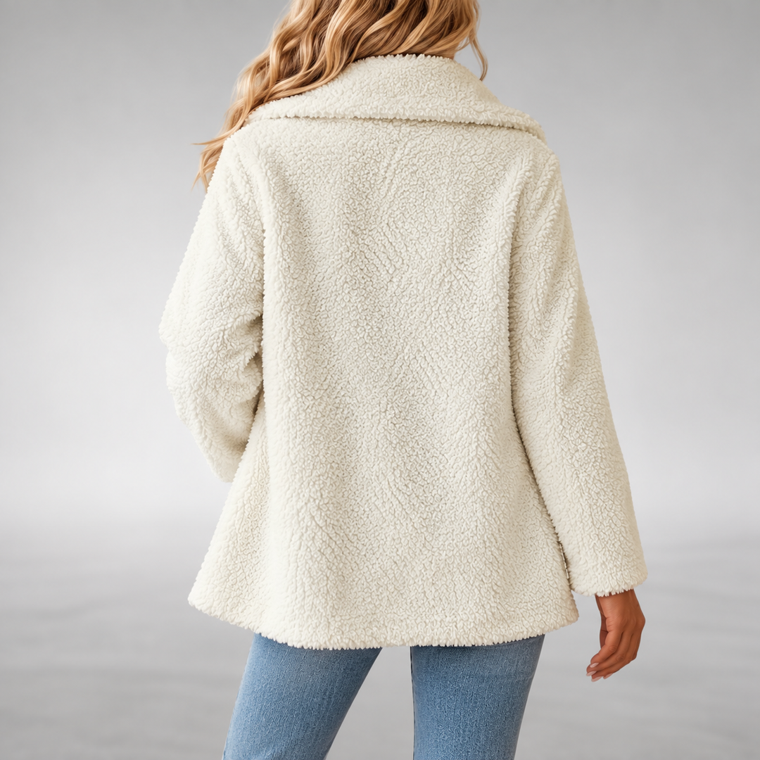Aerona - Soft-Touch Leopard-Print Teddy Coat