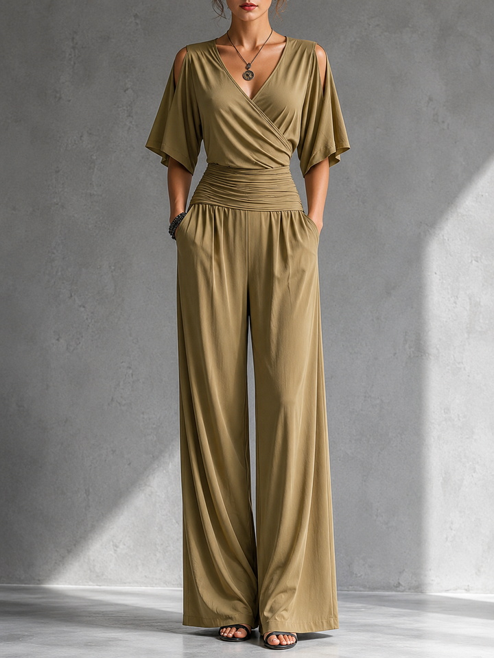 Odelisse - Soft-Touch Wrap Jumpsuit