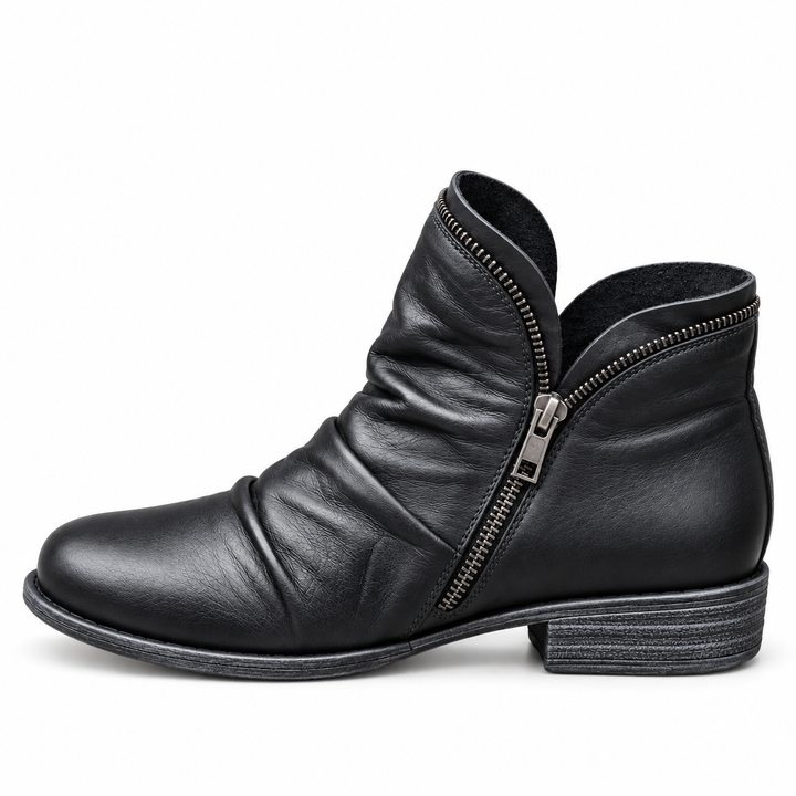 Anara - Textured Ankle Boots