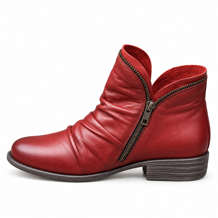 Anara - Textured Ankle Boots