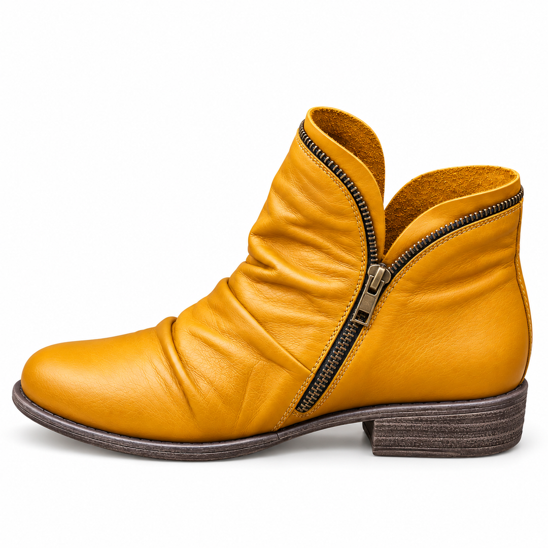 Anara - Textured Ankle Boots