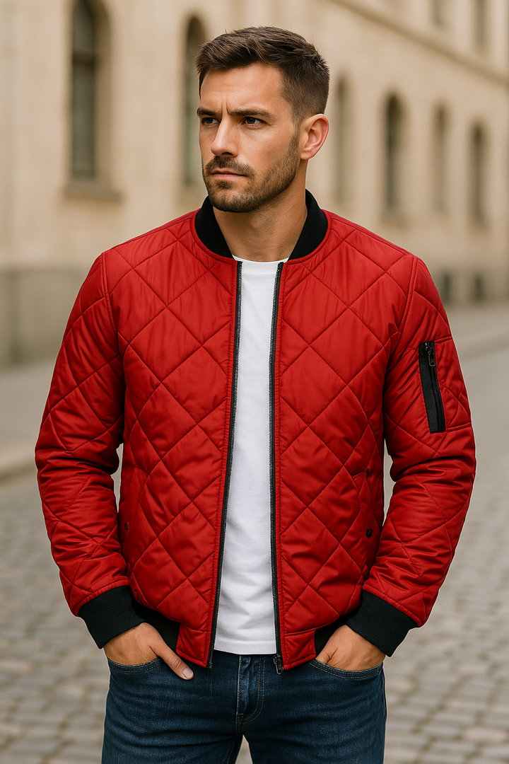 Tanner - Quilted Bomber Jacket