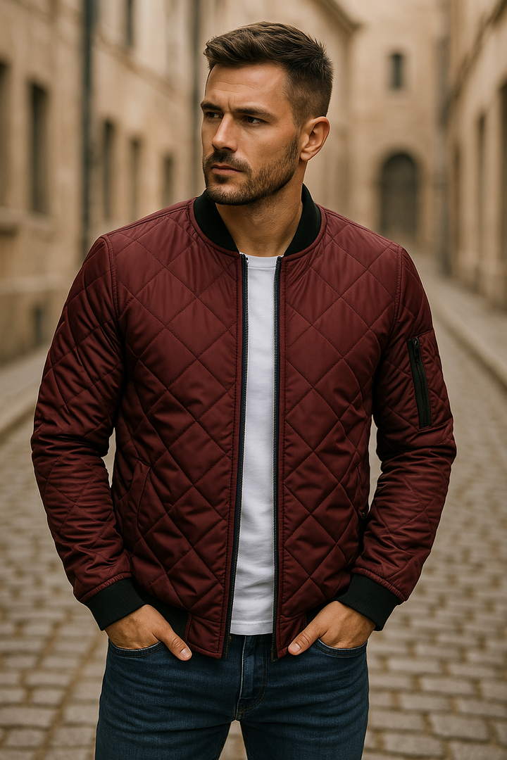 Tanner - Quilted Bomber Jacket