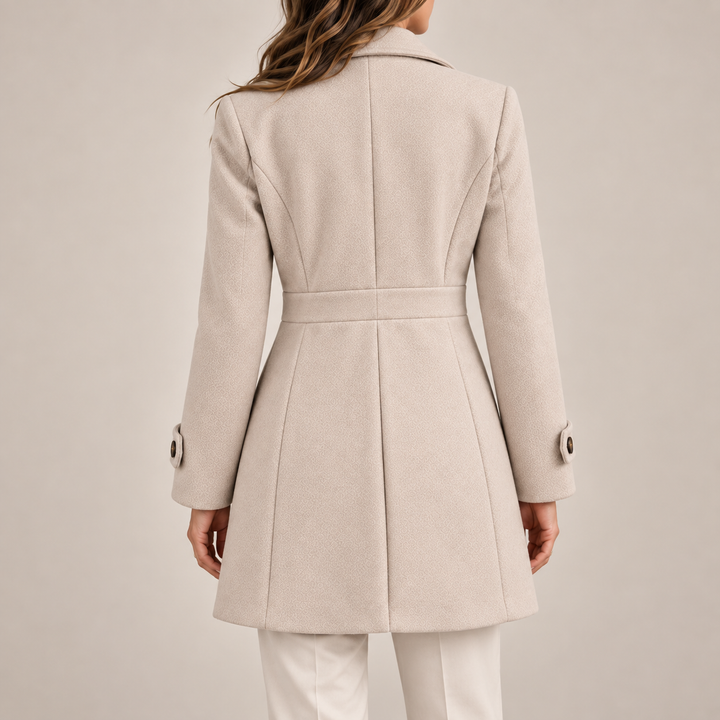 Romy - Tailored Button Front Mid Length Coat