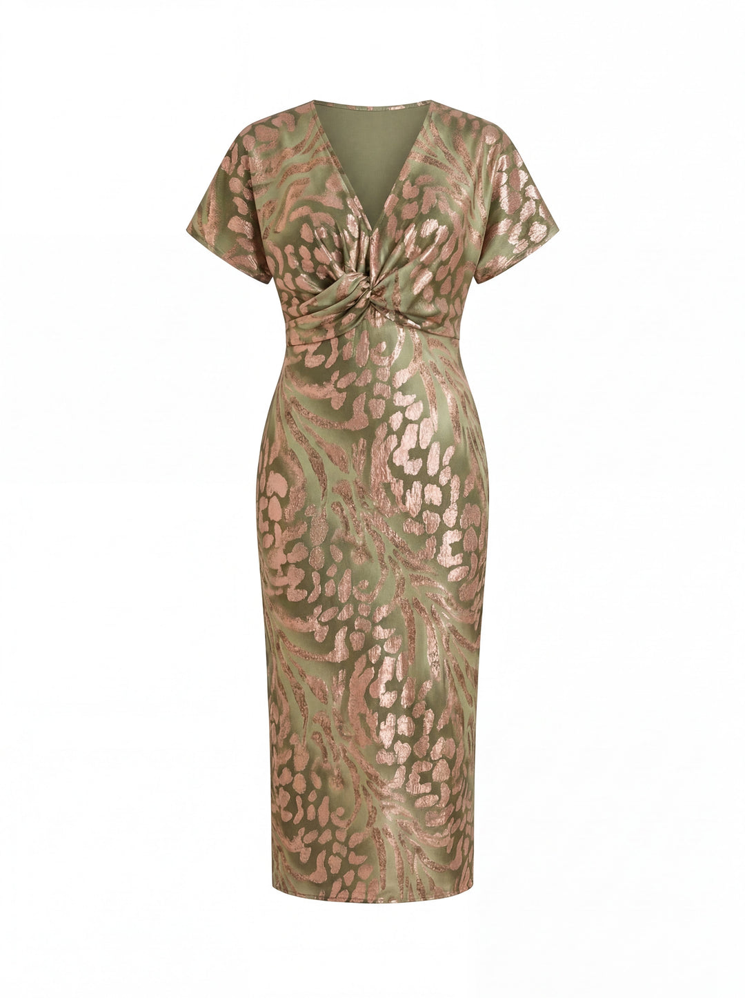 Selina - Draped Knot-Waist Dress