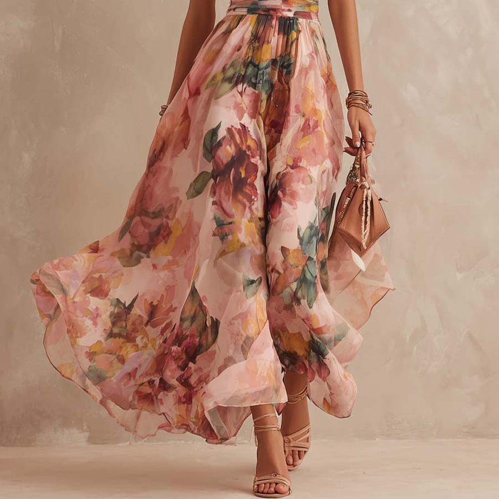 Alisa - Ethereal One-Shoulder Floral Maxi Dress