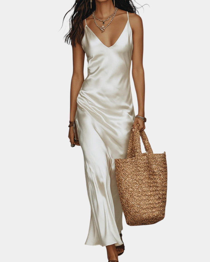 Thalia - Satin Maxi Dress
