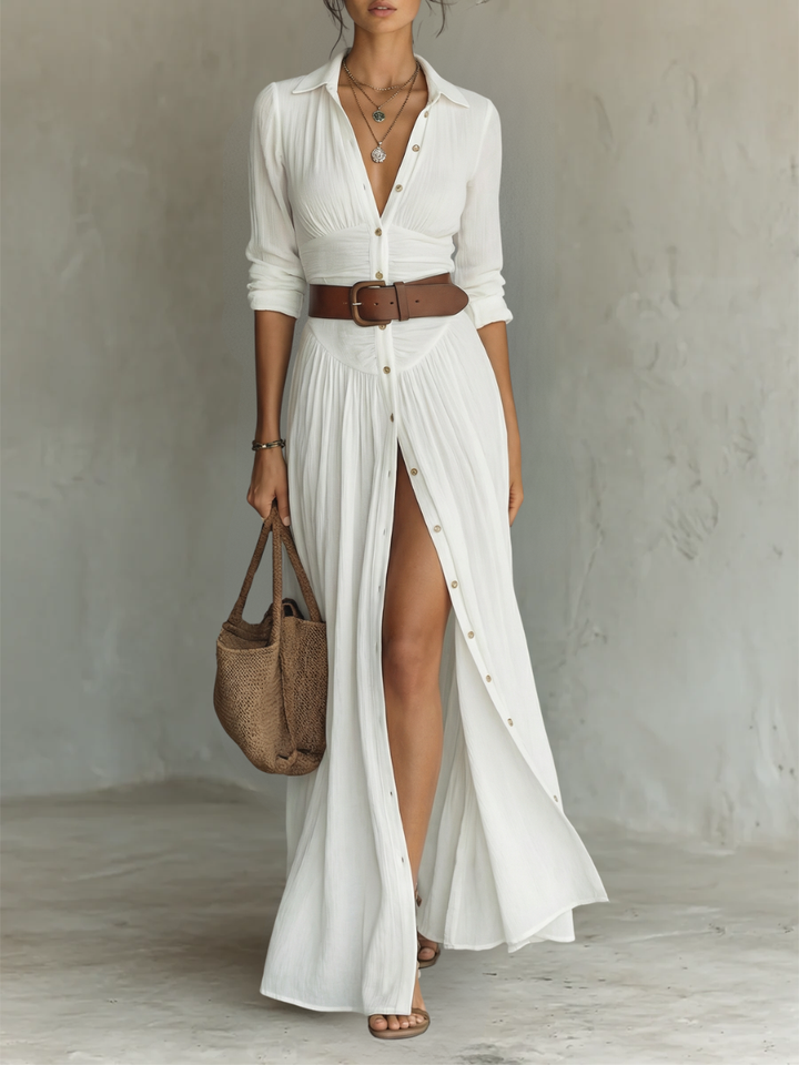 Velina - Flowing Pleated Maxi Dress