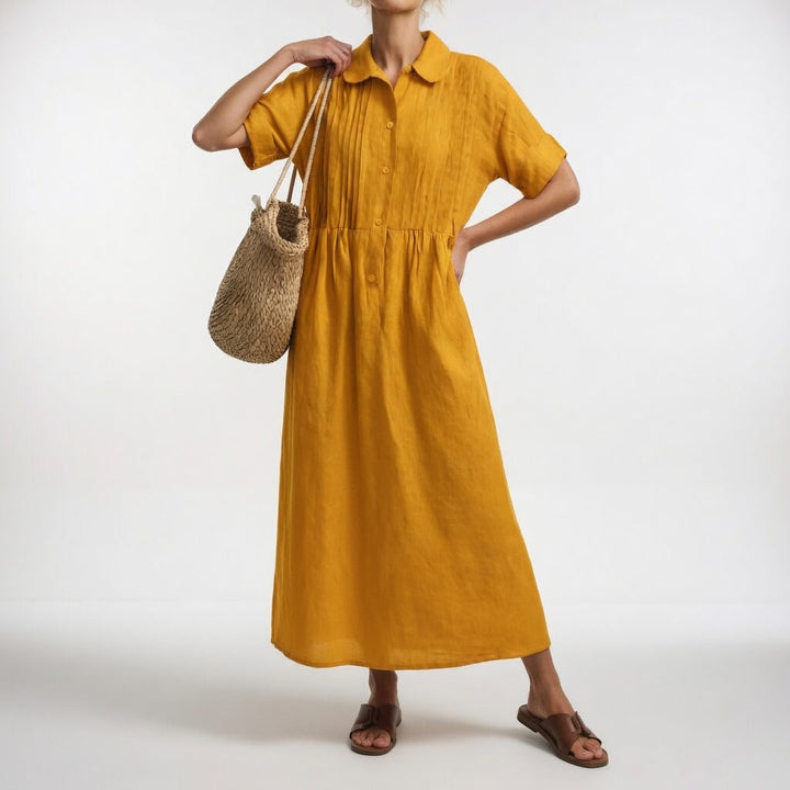 Jorisa - Short Sleeve Midi Dress